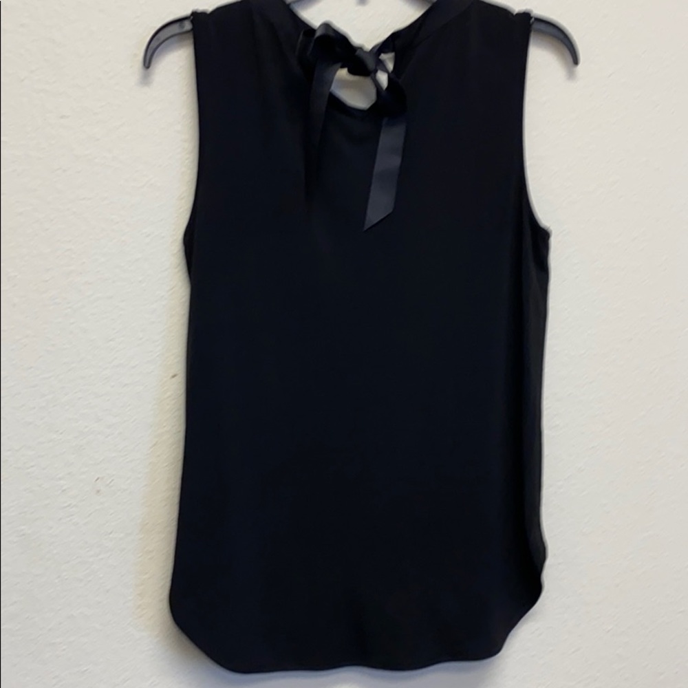 Black Tie Neck Detail Top NWT - Layer Front - Picture 2 of 3